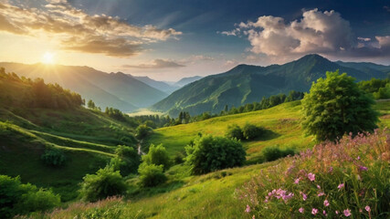 Obraz premium natural scenery wallpaper background.