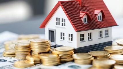 House Model on a Pile of Coins:  Real Estate Investment and Financial Security