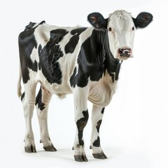 Fototapeta premium Standing cow isolated on a white background. cow
