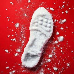 footprint on snow
