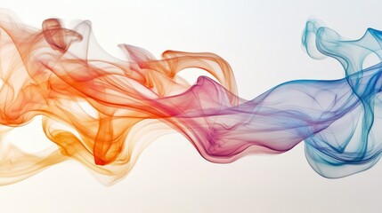 Abstract Colorful Smoke Swirls: A Serene Dance of Hues