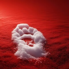 footprint on snow