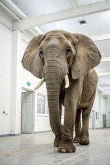 Fototapeta premium elephant in a house