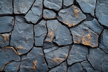 Fototapeta premium Cracked Dark Grey Surface Texture
