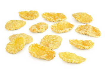 Cornflakes isolated on white background.