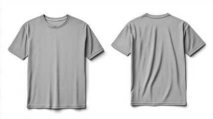 classic grey t-shirt mockup front and back.