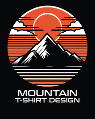 Mountain Vector T Shirt Design