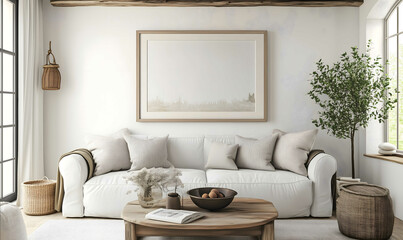 frame above couch modern farmhouse