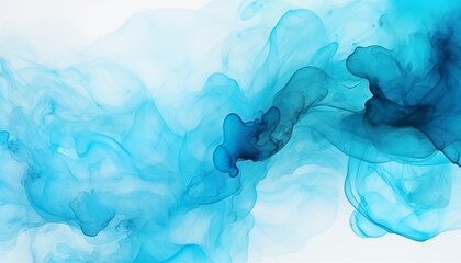 abstract blue green smoke watercolor