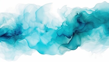abstract blue green smoke watercolor