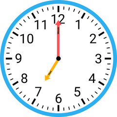 Analog clock showing time illustration 