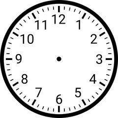 Analog clock showing time illustration 