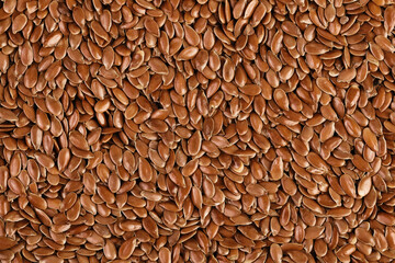 flaxseed as a background. Top view. Flat lay