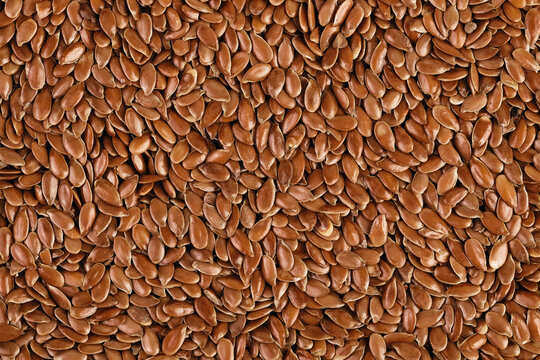 flaxseed as a background. Top view. Flat lay