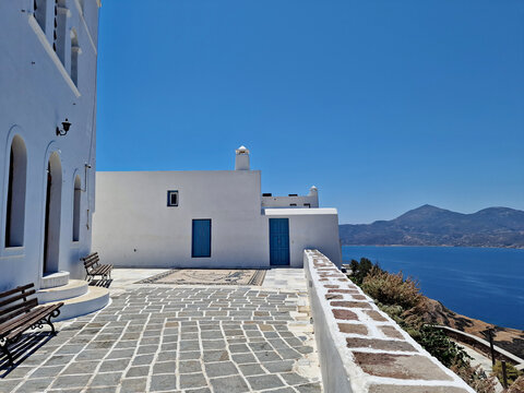 Fototapeta View of the sea from a greek island Milos.