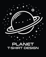 Planet Vector T Shirt Design