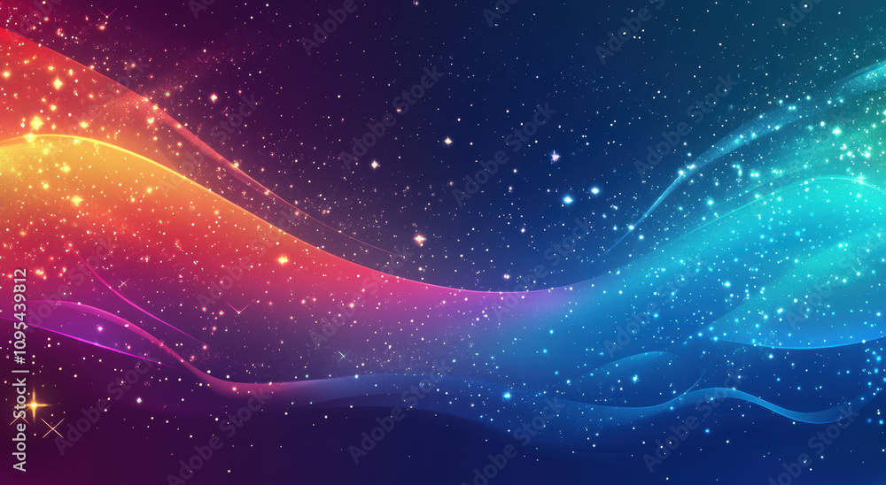 Poster abstract background with colorful sound waves