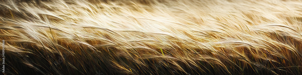 Poster prairie patterns: a field of tall grass sways gently in the wind, revealing delicate patterns and te