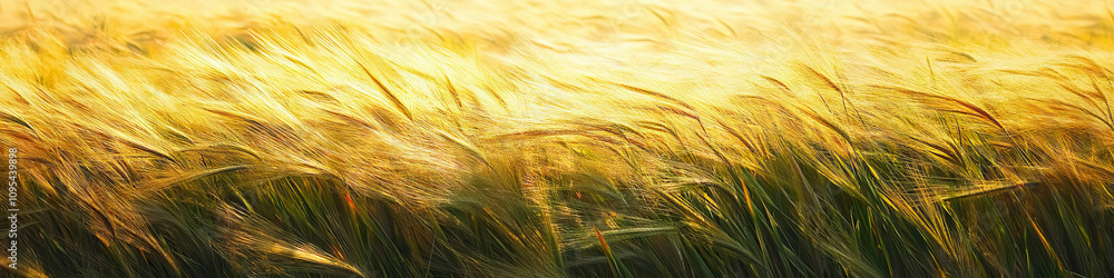 Poster prairie patterns: a field of tall grass sways gently in the wind, revealing delicate patterns and te