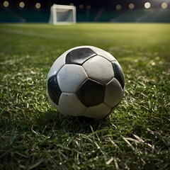 Fototapeta premium Soccer Ball on Field