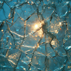 Abstract Blue and Gold Glitter Background