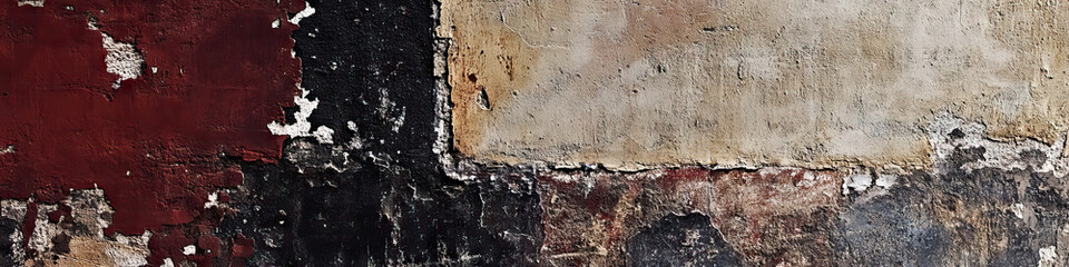 Fototapeta premium A soft, warm close-up of faded, worn-down walls, hinting at a bygone era.