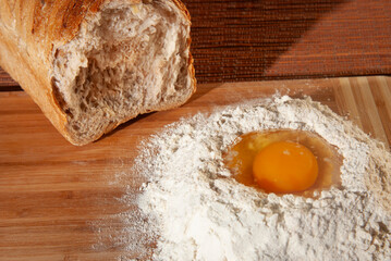 flour and eggs