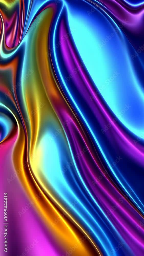 Poster colorful abstract waves create a vibrant and dynamic visual experience