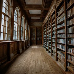 Old Library with Bookshelves