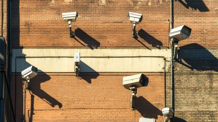 The unsettling rise of surveillance in urban environments, Symbolizing the erosion of privacy in the digital age, photography style