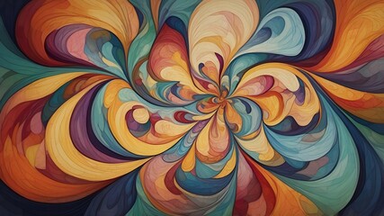 abstract background with swirls watercolor arts