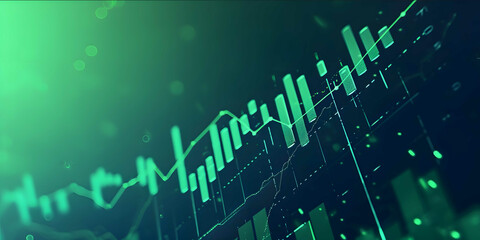 youtube cover background stock market chart simple design flat design green and green color
