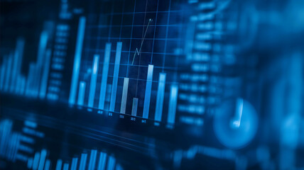 Venture Report annual report graphic in blue hues abstract