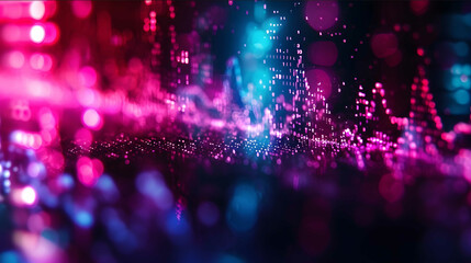 audio waveform synthwave colors dark brightness