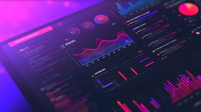 create a screen background that includes statistics user data dashboard look modern