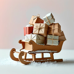 Santa's Sleigh loaded up with Christmas presents