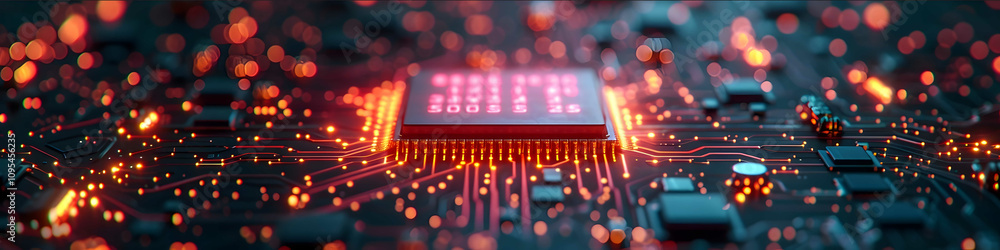 Poster an electronic chip design the chip has a frosted glass texture data visualization and a sense of tec