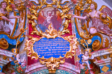 Das Immaculata-Altar in der Barbarakapelle in Meran (Südtirol)