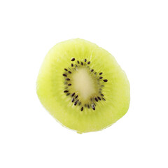 Slice of ripe kiwi isolated on white
