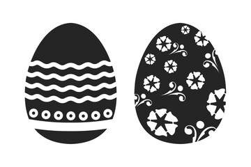 Easter eggs with ornaments, egg vector illustration