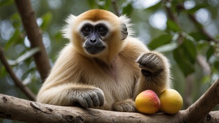 Fototapeta premium Playful Monkey Close-Up with Curious Expression