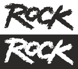 Vivid bold rock letters in contrast