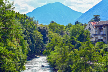 Fluss Passer in Meran - Südtirol