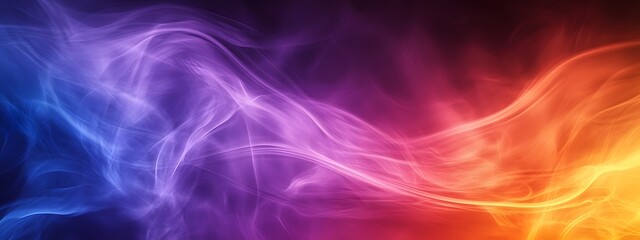 Obraz premium Abstract wallpaper with vibrant blue, purple and orange colors, featuring smooth curves in the background