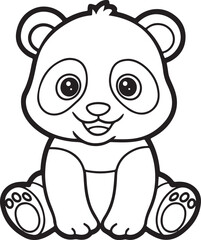 cute animal vector line art