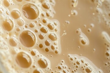 Photo of Milk tea or light brown coffee liquid texture. Food photo for backdrops or recipes