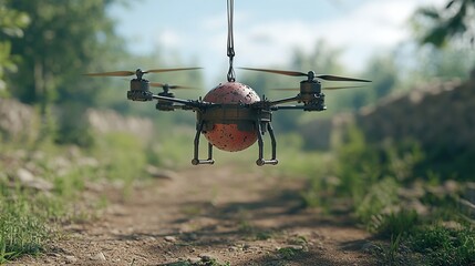 Drone Flight in a Forest Landscape: Innovative Aerial Photography