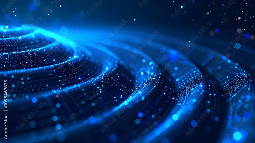 Poster i want to generate a 169 science and technology forum kv blue gradient background beautiful light ef
