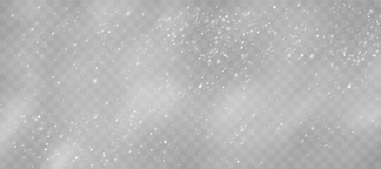 Magical Winter Snowflakes: Transparent Backgrounds and Snowstorm Scenery for January and February Themes