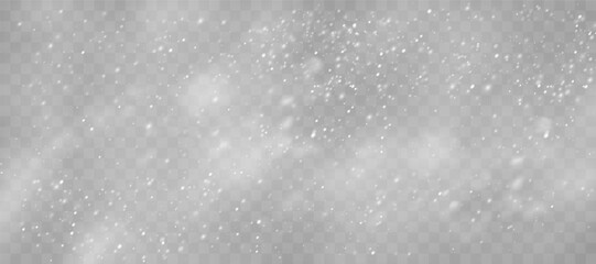 Magical Winter Snowflakes: Transparent Backgrounds and Snowstorm Scenery for January and February Themes